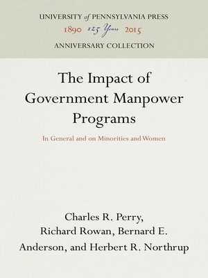 cover image of The Impact of Government Manpower Programs